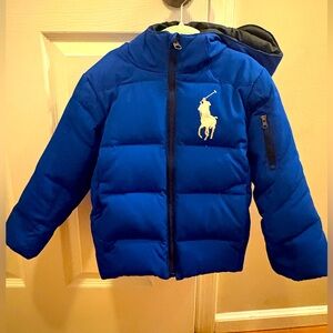Polo Ralph Lauren Little Kid's Big Pony Hooded Puffer Down Jacket Coat